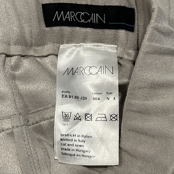 MARCCAIN Additions Sand Pull On Stretchy Faux Suede Leggings Pants size 10 - Picture 11 of 15